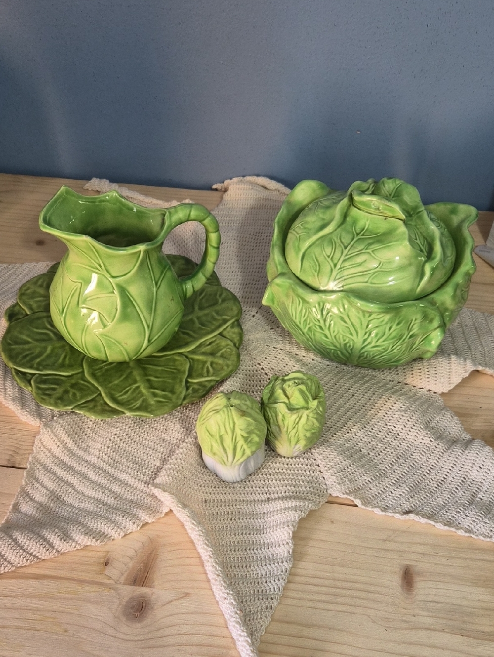 Green Ceramic Cabbage Set